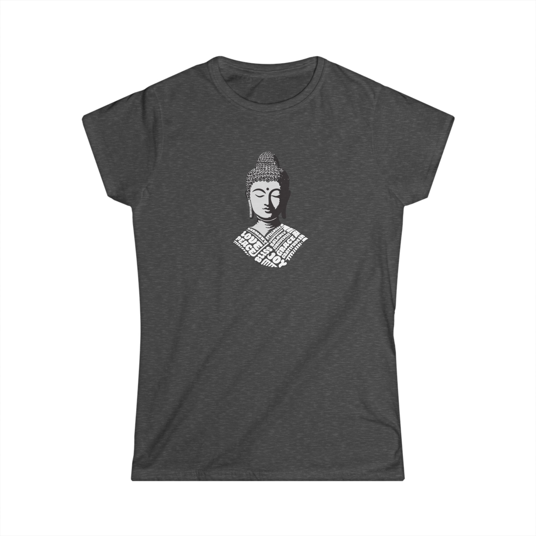 Buddha Peaceful Words (White) Women's Tee - Image 4