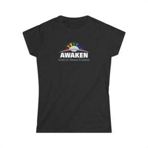 Awaken Center for Human Evolution (White Logo) Women’s T-Shirt