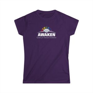 Awaken Center for Human Evolution (White Logo) Women’s T-Shirt